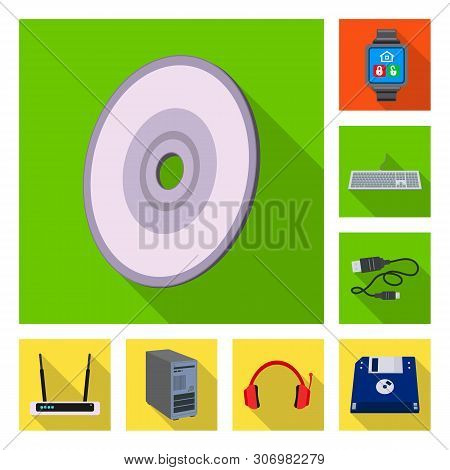 Vector Illustration Of Laptop And Device Logo. Collection Of Laptop And Server Stock Vector Illustra