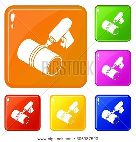 Welding Torch Cutting Icons Set Collection Vector 6 Color Isolated On White Background