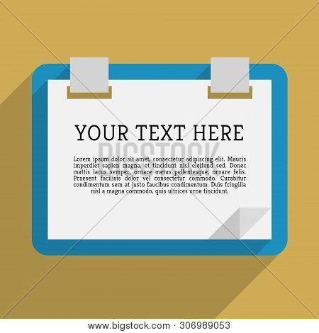 Modern Minimal Text Note Design Template With Long Shadow