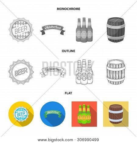 Vector Illustration Of Minimal And Pint Icon. Set Of Minimal And Craft Stock Vector Illustration.