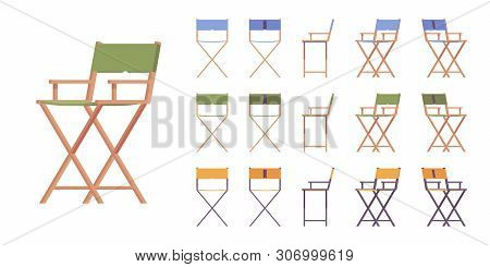 Folding Chair Set. Home Space Saving And Touristic Functional Furniture For Indoor And Outdoor Use. 