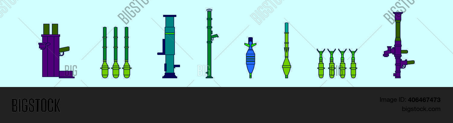 Rpg Gun Vector Set Rpg Weapon Vector & Photo (Free Trial) | Bigstock