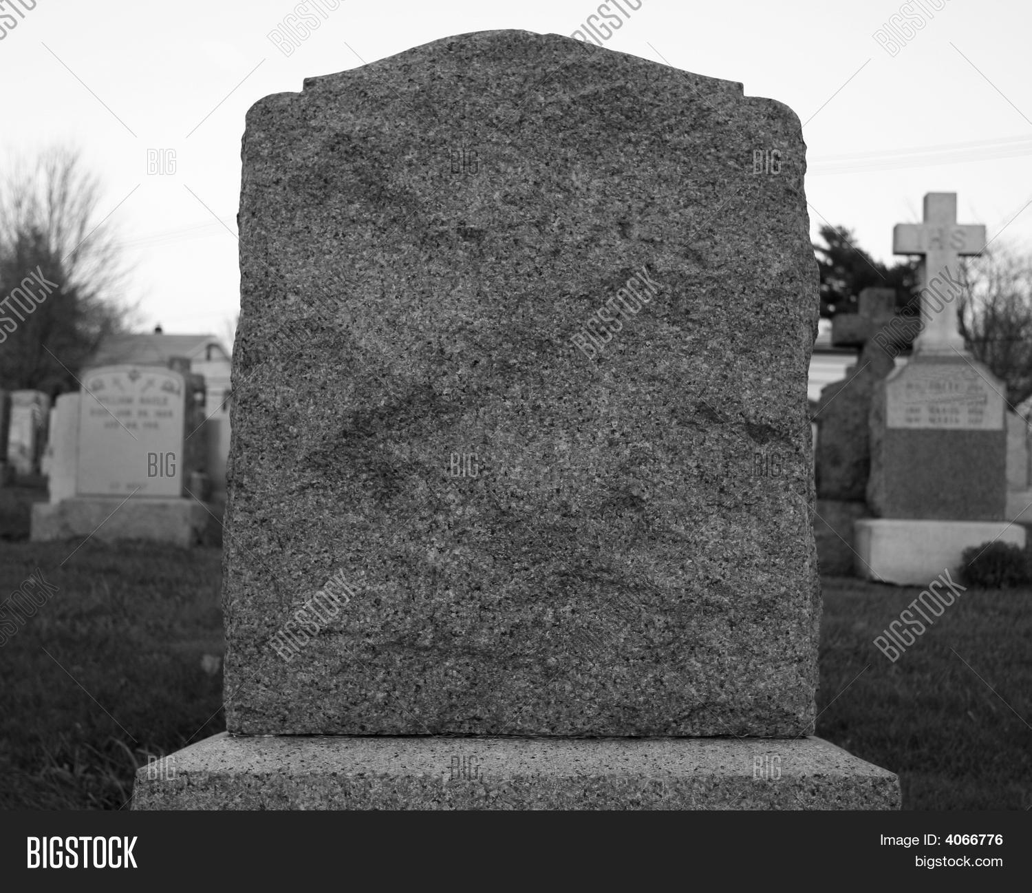 Blank Headstone Image & Photo | Bigstock