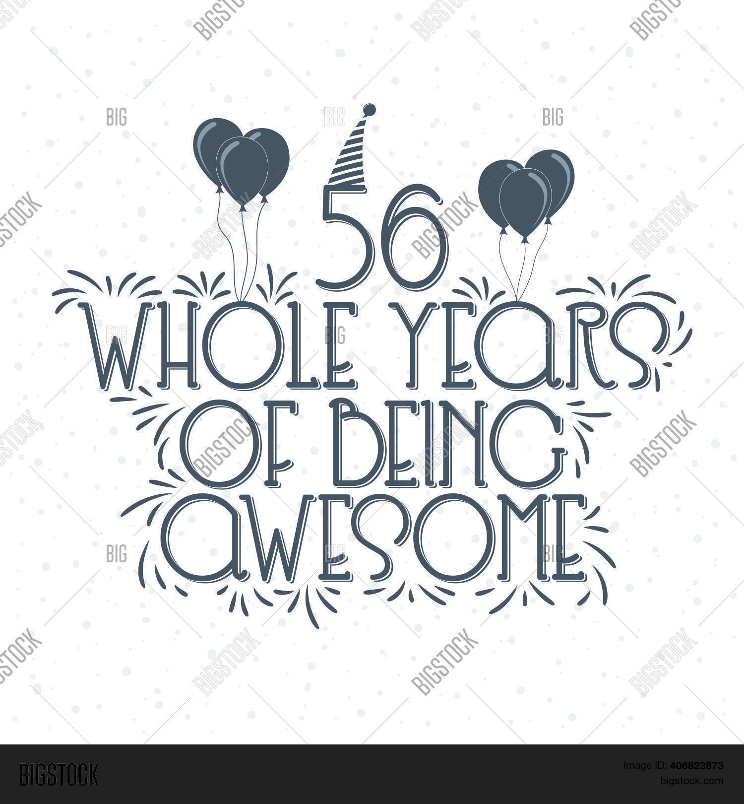56 Years Birthday 56 Vector & Photo (Free Trial) | Bigstock