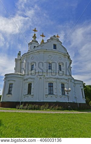 Ukraine, Poltava 06.06.2020. The Assumption Cathedral On Ivanova Gora Is The First Stone Building In