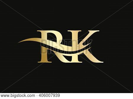 Creative Rk Letter With Luxury Concept. Modern Rk Logo Design For Business And Company Identity.