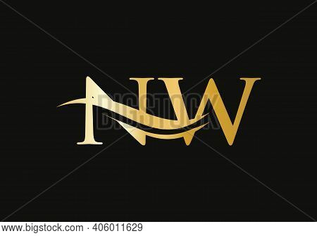 Initial Letter Nw Linked Logo For Business And Company Identity. Modern Letter Nw Logo Vector Templa