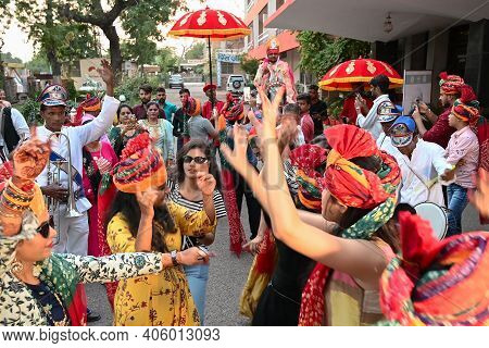 Jodhpur, Rajasthan, India - 19th October 2019 : Celebration Of Sindhi Marriage At A Hotel, Tradition