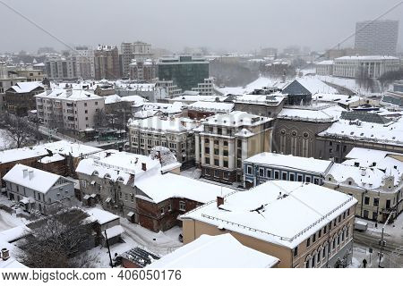 Skyline Of Kazan In Winter