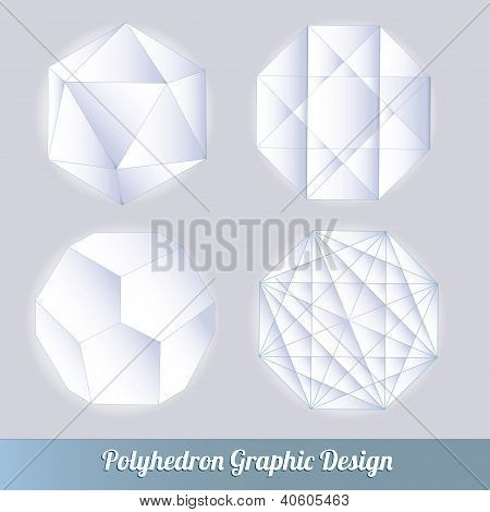 Vector veelvlak voor grafisch ontwerpelement instellen