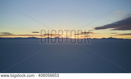 Aerial Of Salar De Uyuni, Salar De Tunupa, Worlds Largest Salt Flat, In The Altiplano Of Bolivia In 