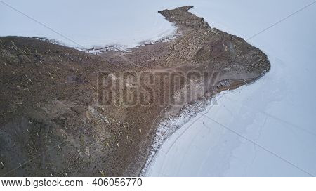 Aerial Of Salar De Uyuni, Salar De Tunupa, Worlds Largest Salt Flat, In The Altiplano Of Bolivia In 