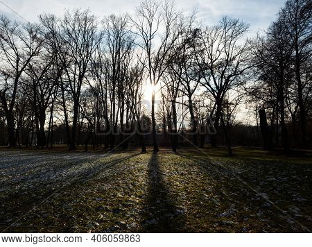 Light And Shadow In Jena Paradise At Winter