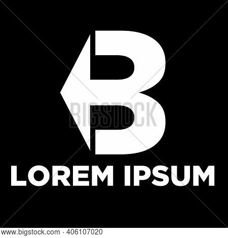 Creative, Simple And Elegant Initial Letter B Arrow Logo Template In Flat Design Monogram Illustrati