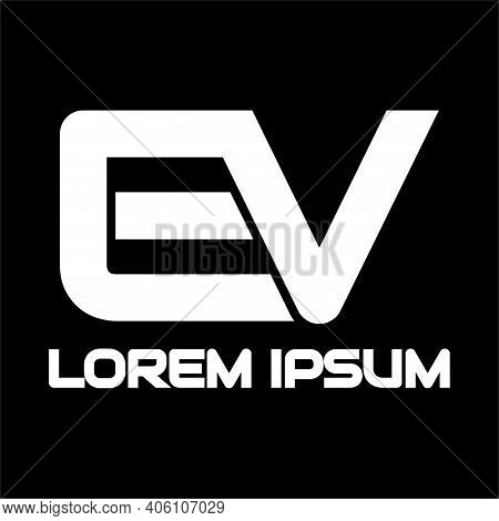 Creative, Simple And Elegant Initial Letter Ev Logo Template In Flat Design Monogram Illustration