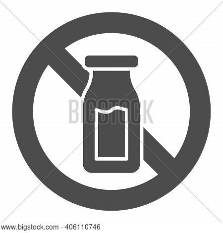 Salt Shaker With Forbidden Sign Solid Icon, Diet Concept, Banned Salt Sign On White Background, Salt