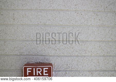 Fire Alarm Button Red Square Box Style Attached To The Wall, Stock Photo