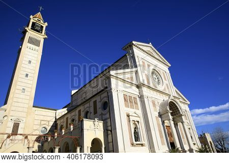 Arenzano (ge), Italy - December 30, 2017: The Shrine Of The Infant Jesus Of Prague Sanctuary, Arenza