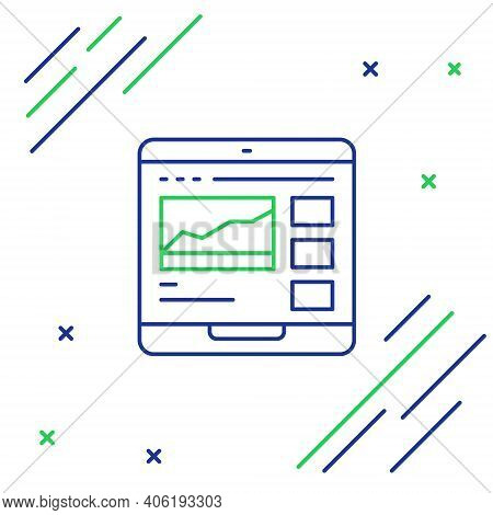 Line Trading Courses Icon Isolated On White Background. Distance Learning Finance Management, Buying