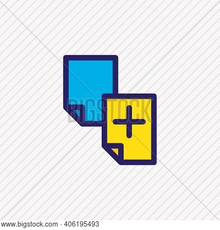 Illustration Of Duplicate Content Icon Colored Line. Beautiful Advertisement Element Also Can Be Use