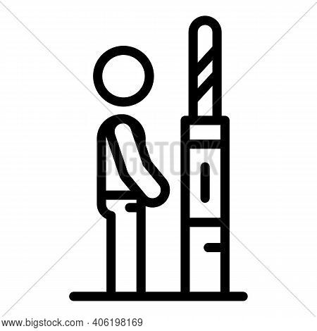 Airport Control Icon. Outline Airport Control Vector Icon For Web Design Isolated On White Backgroun