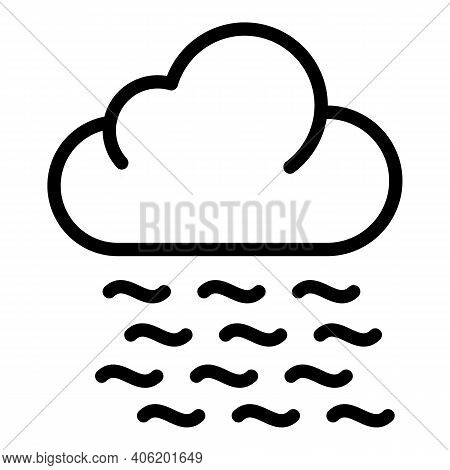 Foggy Weather Icon. Outline Foggy Weather Vector Icon For Web Design Isolated On White Background