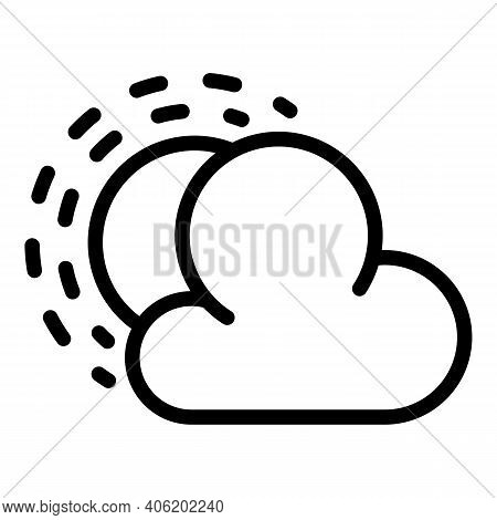 Sunrise Cloud Icon. Outline Sunrise Cloud Vector Icon For Web Design Isolated On White Background