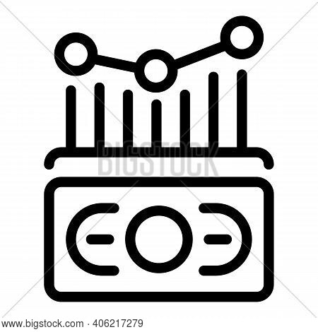 Money Graph Icon. Outline Money Graph Vector Icon For Web Design Isolated On White Background