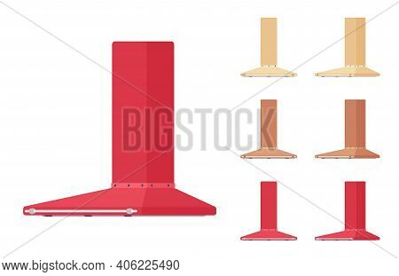 Kitchen Hood Set, Wall Mount Filter Kit. Chimney Stove Vent, Healthy Cooking And Easy Home Air Clean