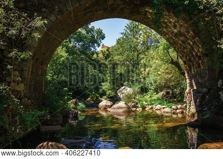 View From Under The Bridge In Sistelo, Portugal
