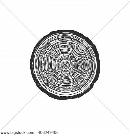 Vector Grunge Circle.grunge Round Shape. Stock Vector Illustration On White Background