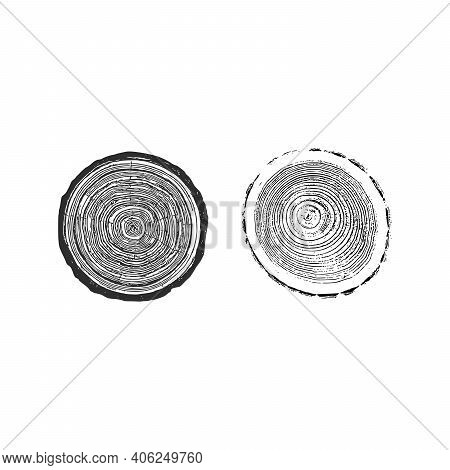 Vector Grunge Circle.grunge Round Shape. Stock Vector Illustration On White Background