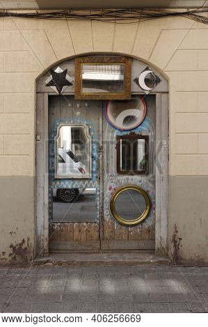 Curious Doors In The Streets Of Barcelona In Spain