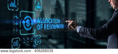 Allocation Of Resources. Marketing Planning Strategy Concept. Business Technology.