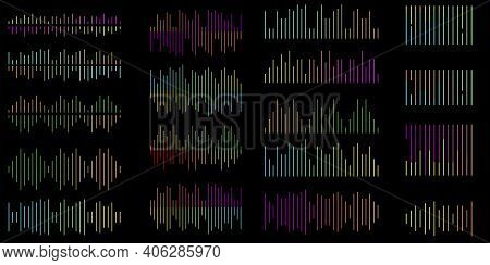 Vector Sound Wave. Wave Effect. Abstract Music Pulse Background. Seamless Pattern. Stock Image. Eps 