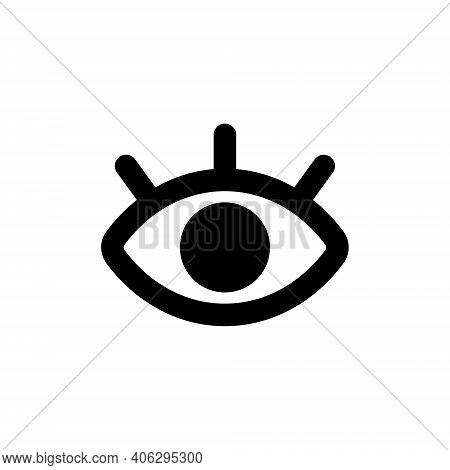 Eye Vector Icon. Isolated Single Eye Sign