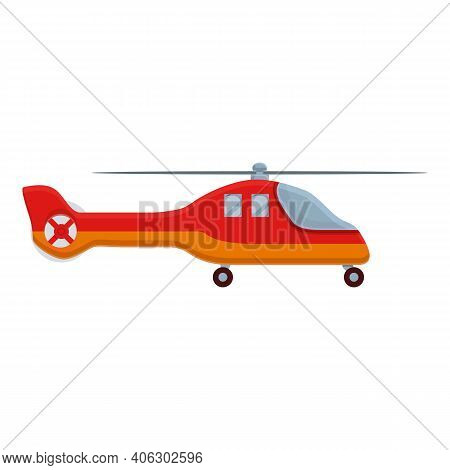 Aerospace Rescue Helicopter Icon. Cartoon Of Aerospace Rescue Helicopter Vector Icon For Web Design 
