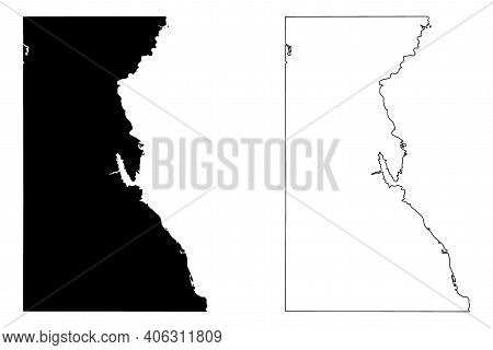 Juneau County, State Of Wisconsin (u.s. County, United States Of America, Us) Map Vector Illustratio