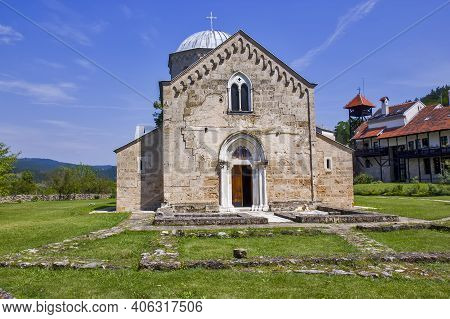Old Medieval Monastery Gradac In Serbia, Xiii Century