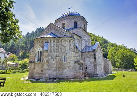 Old Medieval Monastery Gradac In Serbia, Xiii Century