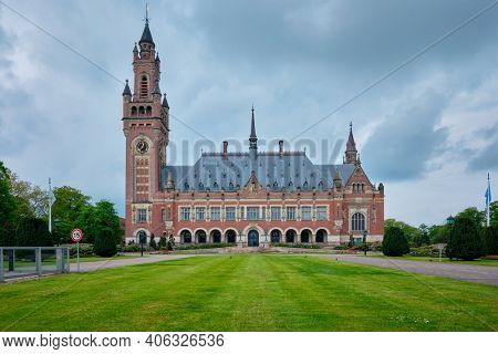 The Peace Palace international law administrative building in The Hague, the Netherlands houses the International Court of Justiceis