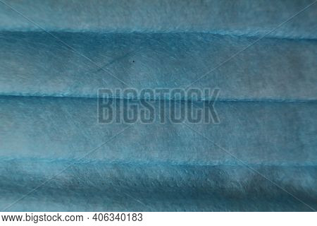 Mask Of Edicine Close-up Blue Background With Copyspace