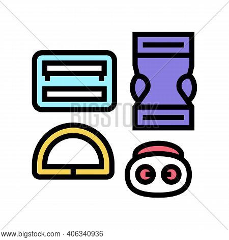Buckles Clothes Accessories Color Icon Vector. Buckles Clothes Accessories Sign. Isolated Symbol Ill