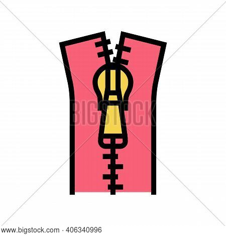 Zipper Accessory Color Icon Vector. Zipper Accessory Sign. Isolated Symbol Illustration