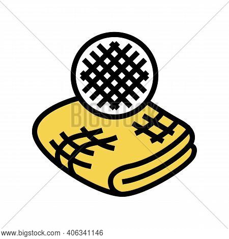 Linen Fabric Color Icon Vector. Linen Fabric Sign. Isolated Symbol Illustration