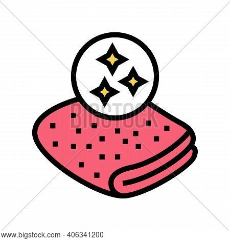 Atlas Fabric Color Icon Vector. Atlas Fabric Sign. Isolated Symbol Illustration