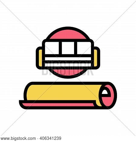 Sofa Covering Textile Color Icon Vector. Sofa Covering Textile Sign. Isolated Symbol Illustration