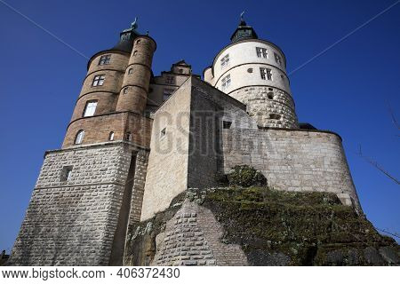 Montbeliard, France - 15.04.2018: Castle Of The Dukes Of Wurttemberg In Montbeliard. Alsace. France