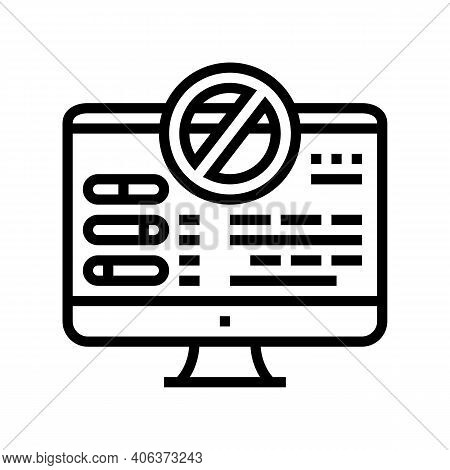 Fixing Computer Errors Line Icon Vector. Fixing Computer Errors Sign. Isolated Contour Symbol Black 