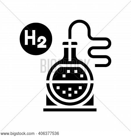 Use In Synthesis Hydrogen Glyph Icon Vector. Use In Synthesis Hydrogen Sign. Isolated Contour Symbol